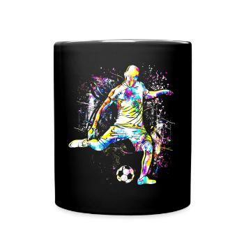 Football - Joueur de football Cristiano - Coloré - Mug uni - noir - Devant