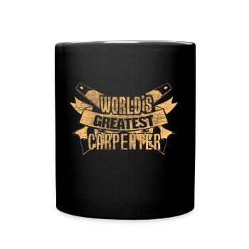 Carpenter wood - Full Colour Mug - black - Front