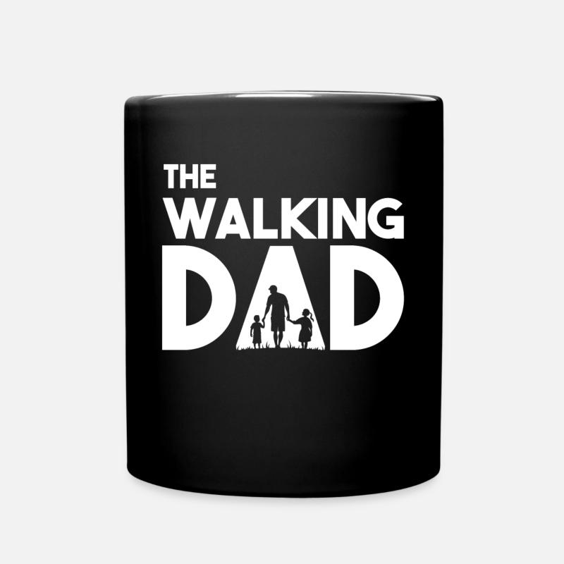 the walking dad - Tasse einfarbig - Schwarz