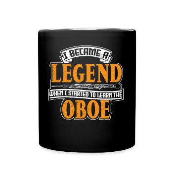 Oboe Instrument Orchester - Full Colour Mug - black - Front