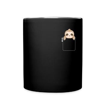 Bag Sloth Label - Full Colour Mug - black - Front