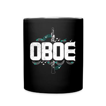 Oboe oboist concert gift idea - Full Colour Mug - black - Front