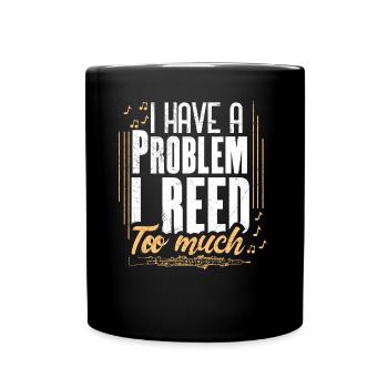 Oboe woodwind instrument - Full Colour Mug - black - Front