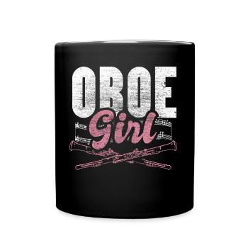 Oboe orchestra gift idea - Full Colour Mug - black - Front