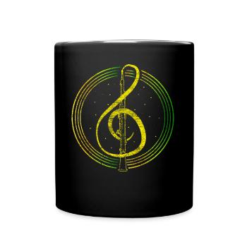 Oboe musician - Full Colour Mug - black - Front