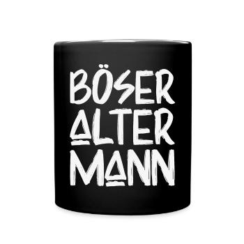 Böser Alter Mann - Tasse einfarbig - Schwarz - Vorne