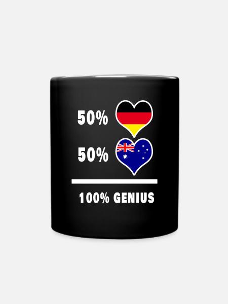 Deutschland und Australien Genial / Geschenk - Tasse einfarbig - Schwarz