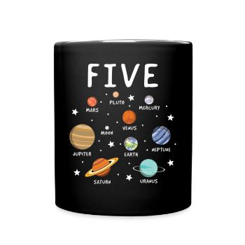 Anniversaire de Universe Galaxy Planet 5 - Mug uni - noir - Devant