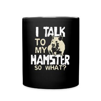 Animal propriétaire de hamster hamster - Mug uni - noir - Devant