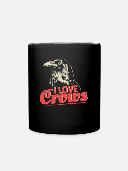 Crow soul bird - Full Colour Mug - black