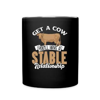 Cow beef mountains - Full Colour Mug - black - Front