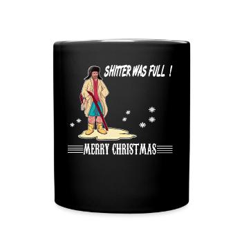 Merry Christmas. Nice presents, toilet was full - Full Colour Mug - black - Front