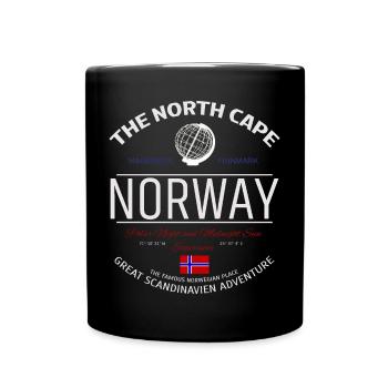 North Cape Norway Scandinavia Adventure - Full Colour Mug - black - Front