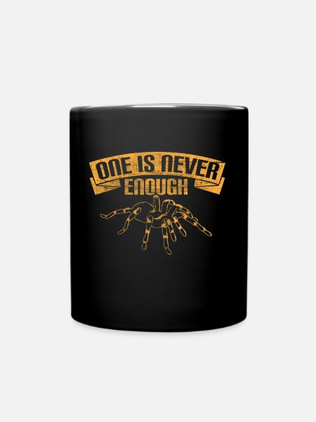 Spinne Haarig Geschenk - Tasse einfarbig - Schwarz