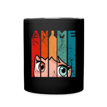 Vintage anime - Mug uni - noir - Devant