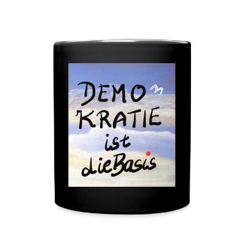 EG Menschen I Demokratie I Basis I Politik - Tasse einfarbig - Schwarz - Vorne