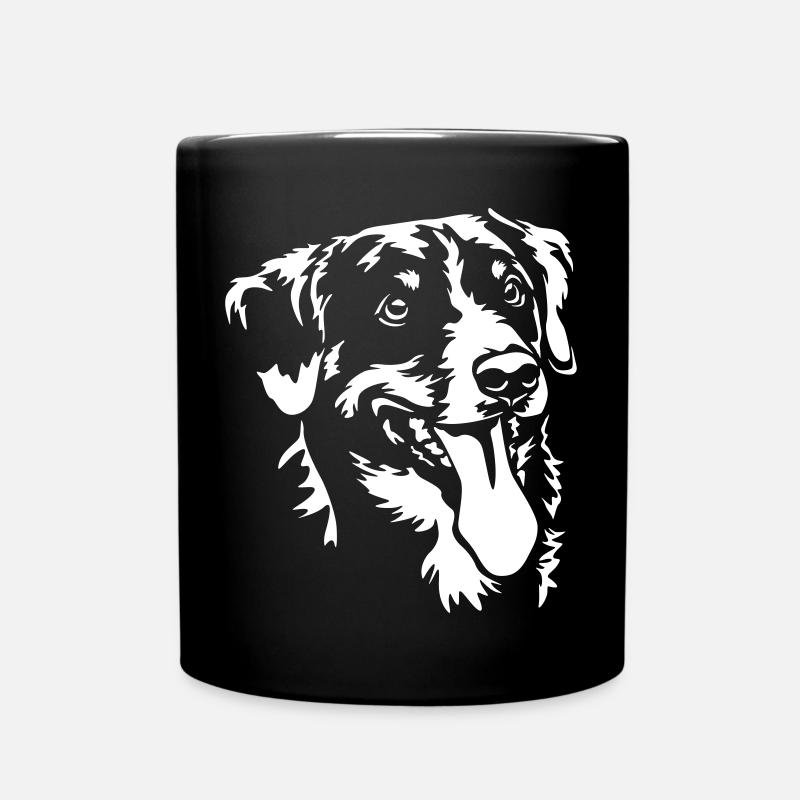 Appenzeller Sennenhund Kopf "Black Edition" - Tasse einfarbig - Schwarz