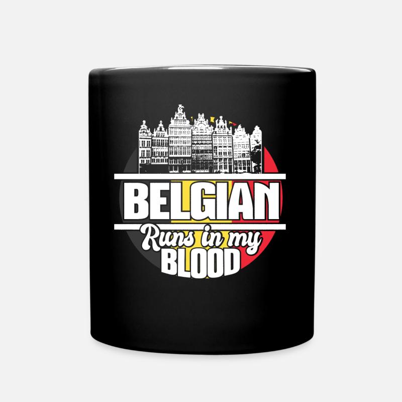 Belgium pride gift - Full Colour Mug - black