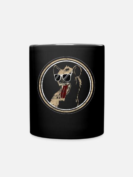 Hyäne Lachen Raubtier - Tasse einfarbig - Schwarz