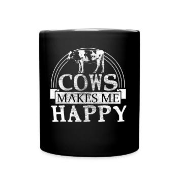 Cow cowbell animal gift - Full Colour Mug - black - Front