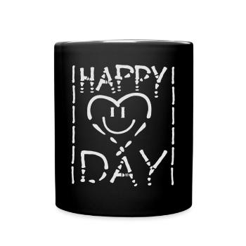 Drôle de cœur - Mug uni - noir - Devant