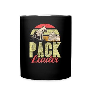 Wolf Rudel Geschenk - Tasse einfarbig - Schwarz - Vorne