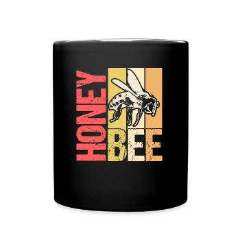 Bees Animal Welfare Gift - Full Colour Mug - black - Front