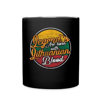 Lithuania Baltic Origin Gift Idea - Full Colour Mug - black - Front