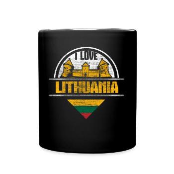 Lithuania Vilnius Europe - Full Colour Mug - black - Front