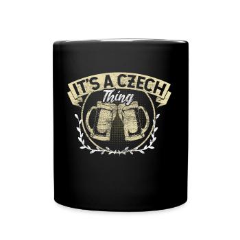 Tschechei Tschechien Flagge Geschenkidee - Tasse einfarbig - Schwarz - Vorne