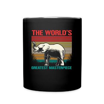 Elephant trunk gift - Full Colour Mug - black - Front