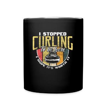 Curling Besen Sports d’hiver Idée cadeau - Mug uni - noir - Devant