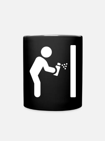 Graffiti Sprayer - Tasse einfarbig - Schwarz