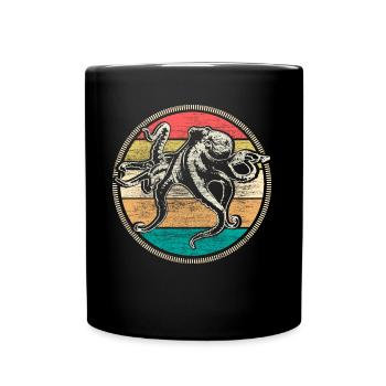 Oktopus Cthulhu Ozean Geschenk - Tasse einfarbig - Schwarz - Vorne