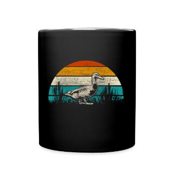 Ente Füttern Tiere Geschenk - Tasse einfarbig - Schwarz - Vorne