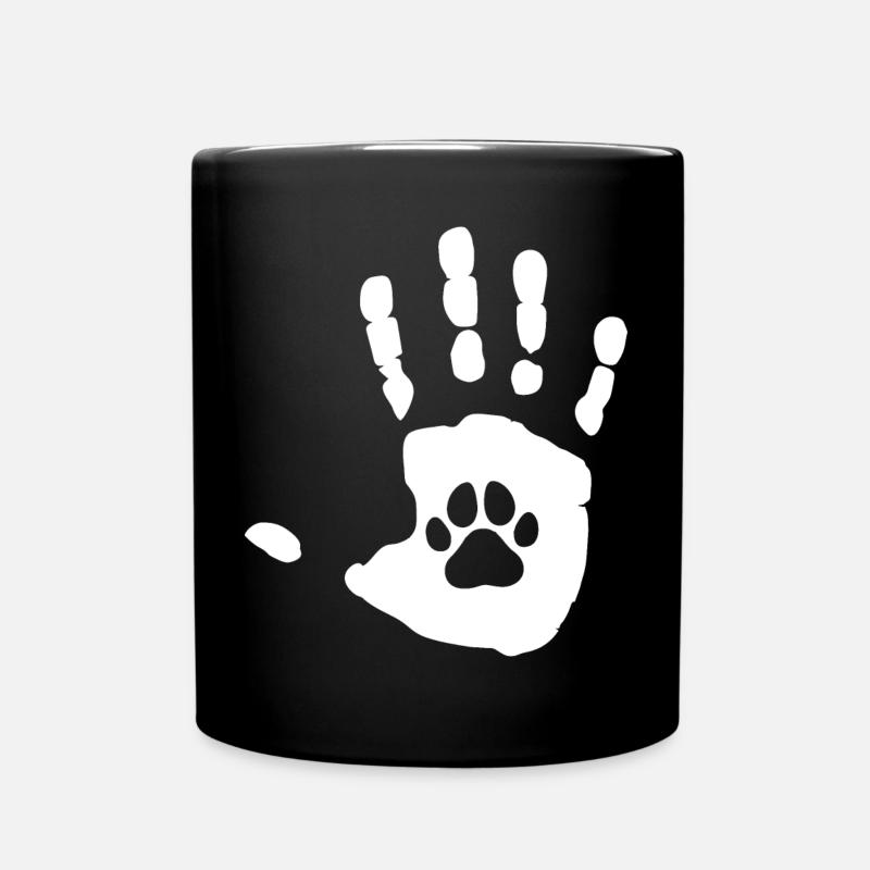 Fur Hand Abstract Animal Motif - Full Colour Mug - black