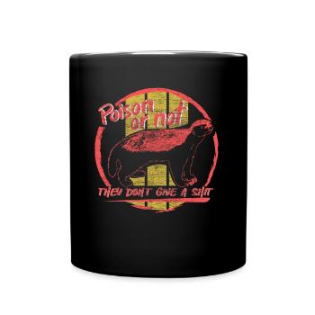 Dachs Winter Tiere - Tasse einfarbig - Schwarz - Vorne