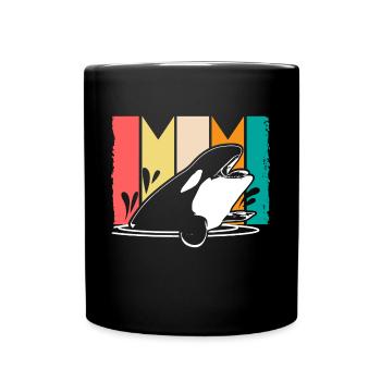 Orca sea animal protection - Full Colour Mug - black - Front