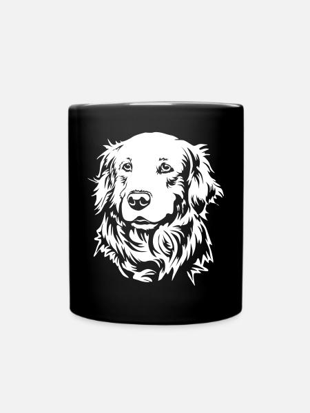 Golden Retriever Head "Black Edition" - Full Colour Mug - black