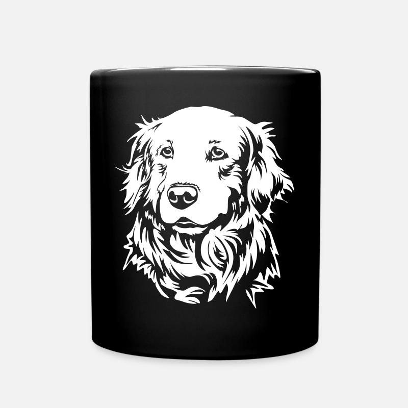 Golden Retriever Head "Black Edition" - Full Colour Mug - black