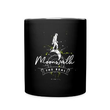 Real Moonwalk in white with blobs - Full Colour Mug - black - Front
