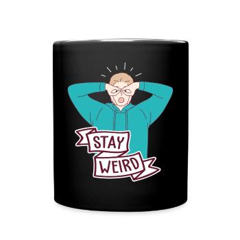Stay Weird Autism Awareness Different ADHD - Full Colour Mug - black - Front