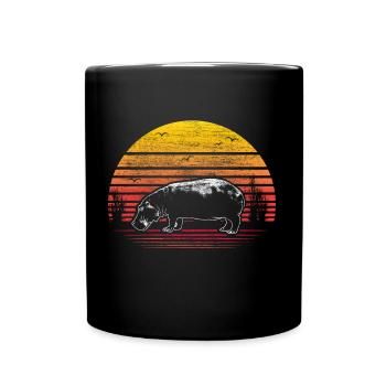 Hippo - Mug uni - noir - Devant