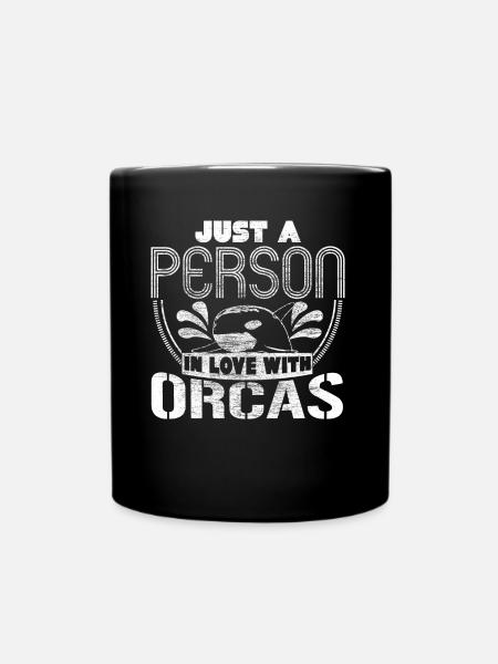 Orca Animals Gift - Full Colour Mug - black