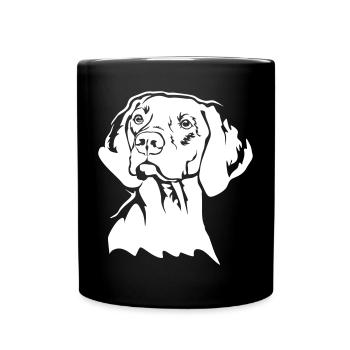 Magyar Vizsla Kopf "Black Edition" - Tasse einfarbig - Schwarz - Vorne