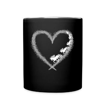 Coeur avec Tölt - Mug uni - noir - Devant