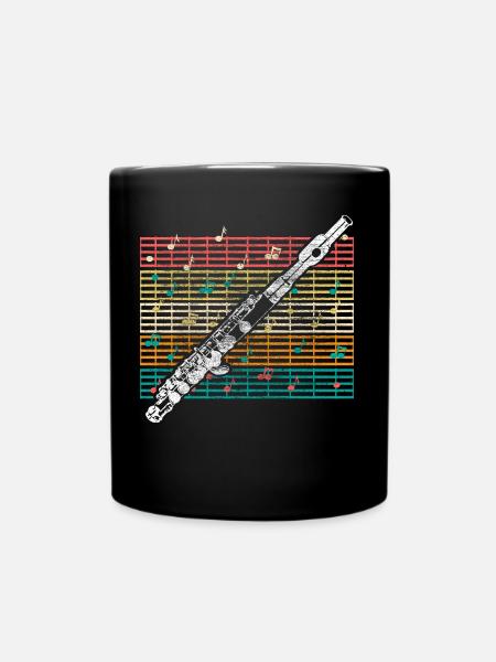 Flute Music - Full Colour Mug - black