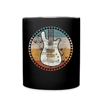 Bass guitarist orchestra gift - Full Colour Mug - black - Front