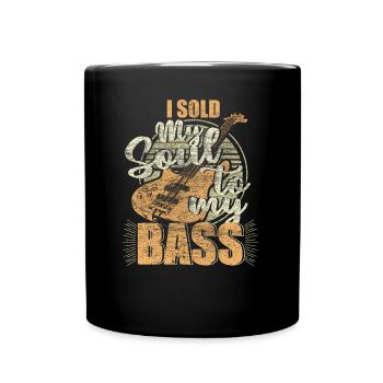 Bass guitar bassist orchestra - Full Colour Mug - black - Front