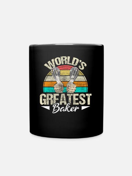 Backen Bäckerin Küche Geschenk - Tasse einfarbig - Schwarz